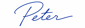 Peter Jones, author, property investor and ex-Chartered Surveyor signature